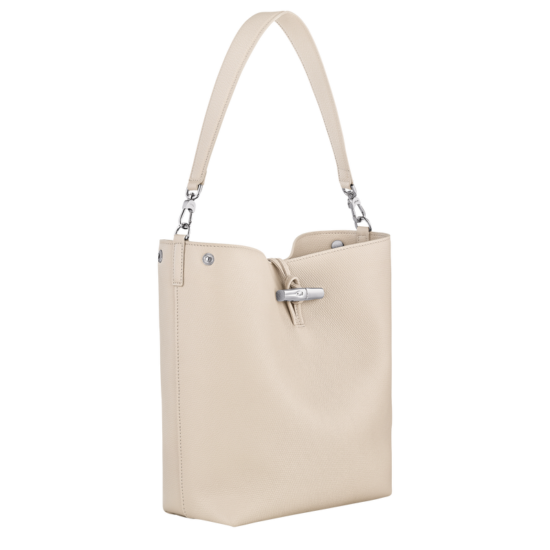 Longchamp Le Roseau Bolso De Hombro M Cuero - Papel