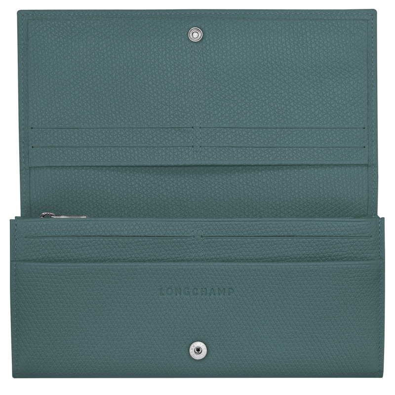 Longchamp Le Roseau Cartera Con Solapa Cuero - Cedro