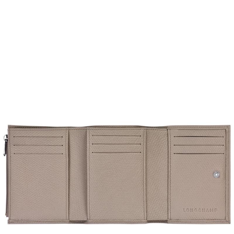 Longchamp Le Roseau Cartera Cuero - Arcilla