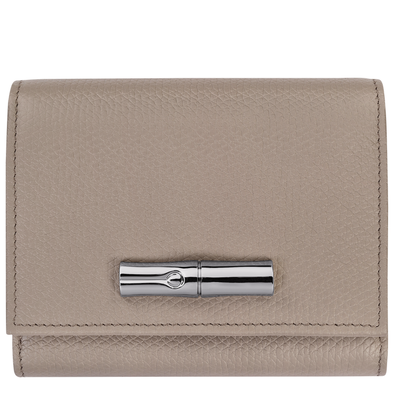 Longchamp Le Roseau Cartera Cuero - Arcilla