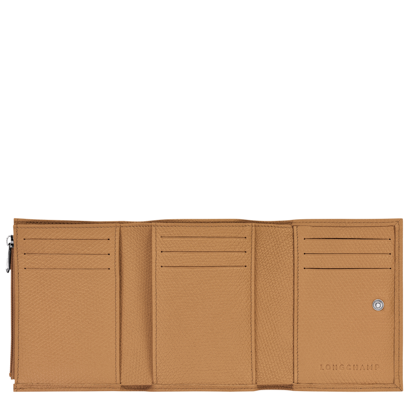 Longchamp Le Roseau Cartera Cuero - Nuez