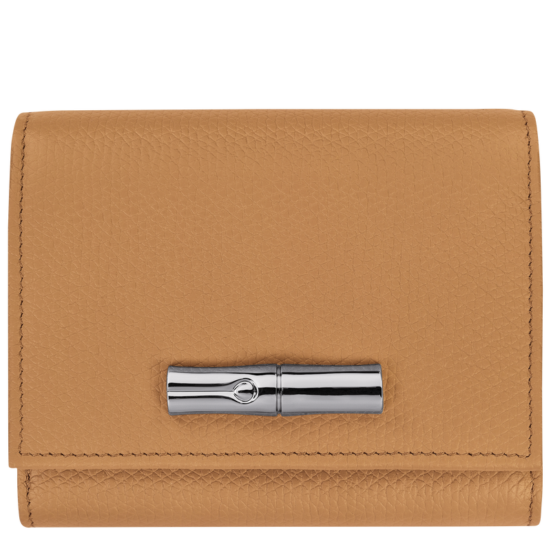 Longchamp Le Roseau Cartera Cuero - Nuez