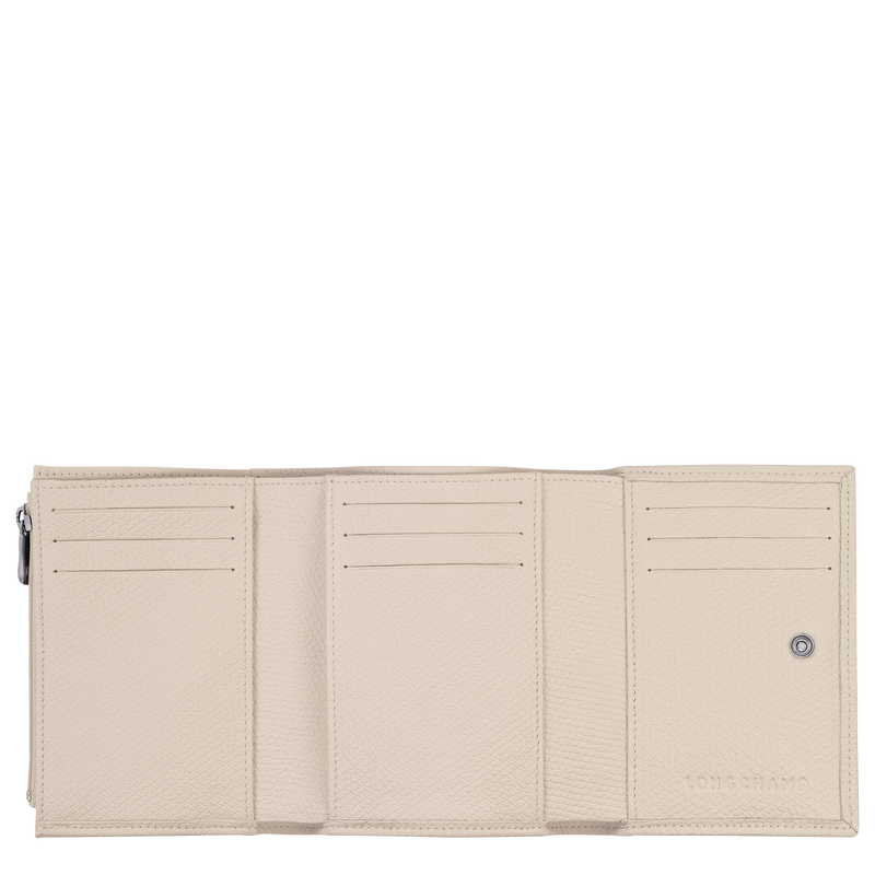 Longchamp Le Roseau Cartera Cuero - Papel