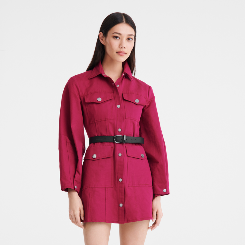 Longchamp Le Roseau Cinturón De Mujer Cuero - Negro