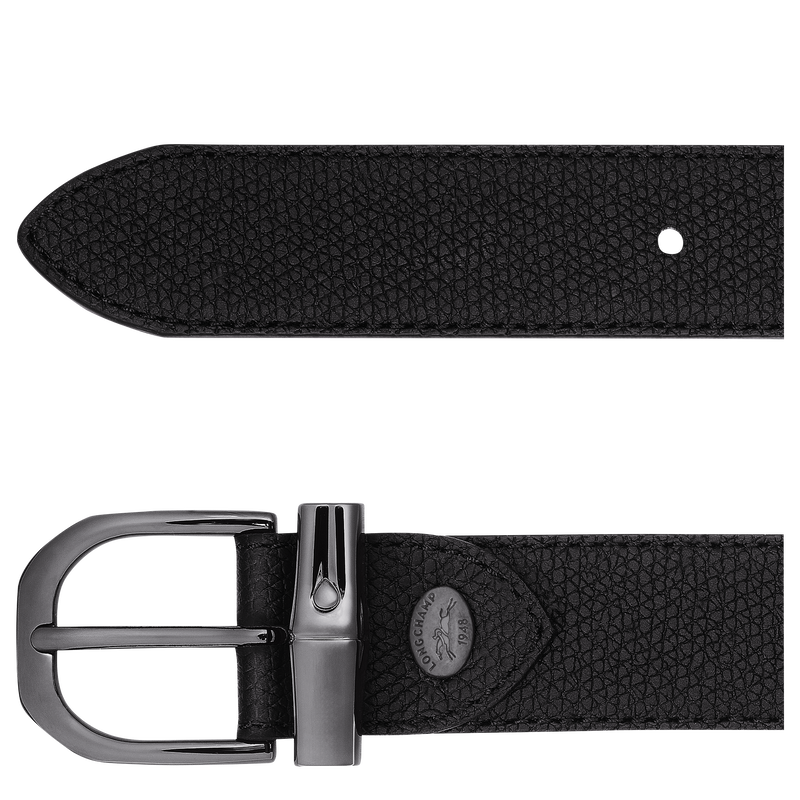 Longchamp Le Roseau Cinturón De Mujer Cuero - Negro