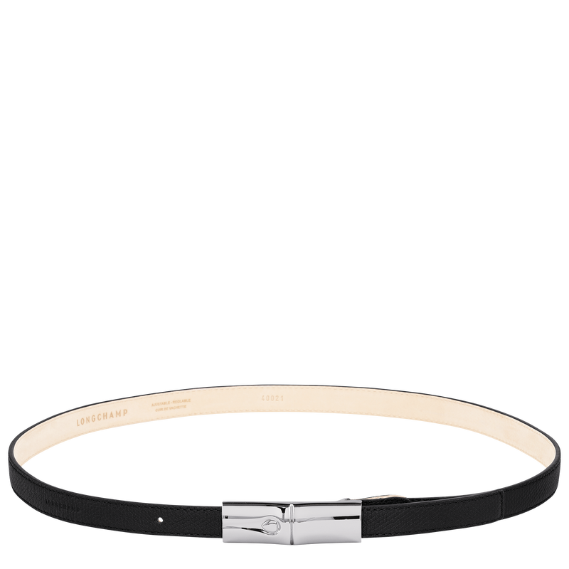 Longchamp Le Roseau Cinturón de mujer Cuero - Negro