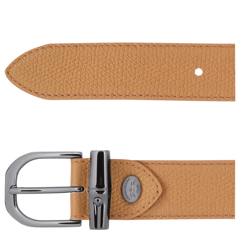 Longchamp Le Roseau Cinturón De Mujer Cuero - Nuez