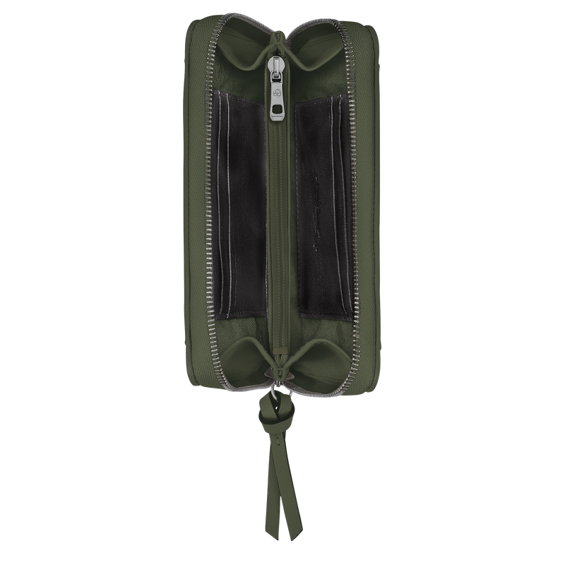 Longchamp Longchamp 3D Cartera Cuero - Caqui