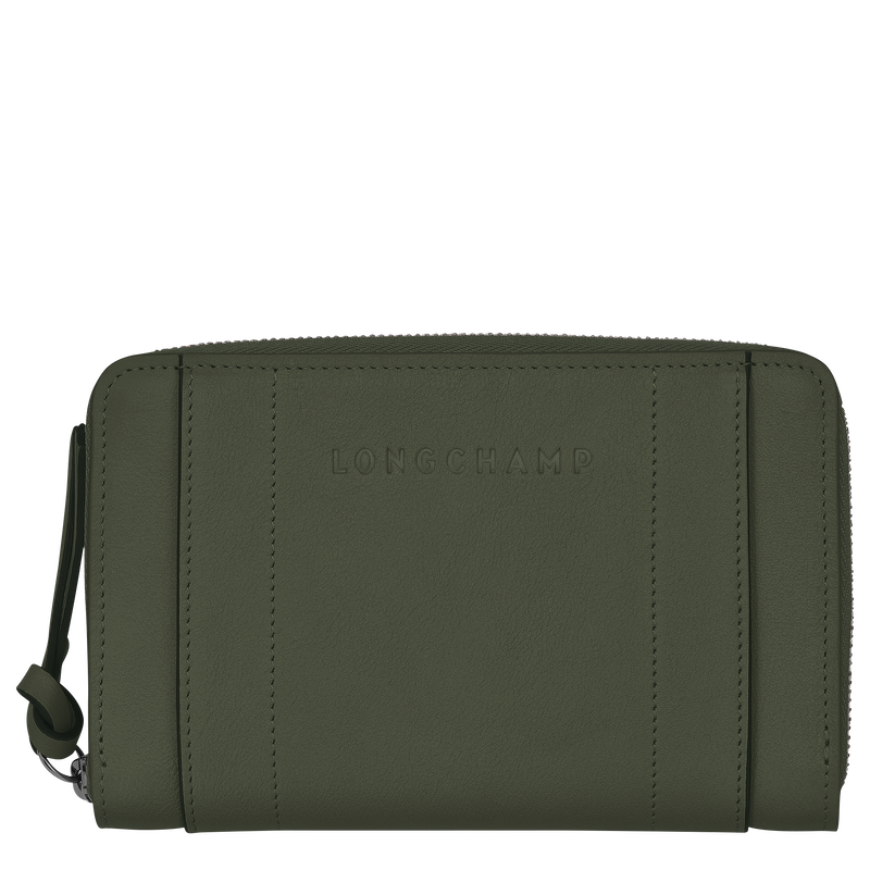 Longchamp Longchamp 3D Cartera Cuero - Caqui