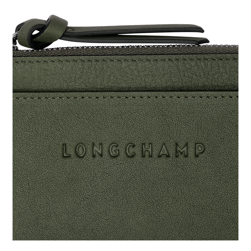 Longchamp Longchamp 3D Tarjetero Cuero - Caqui