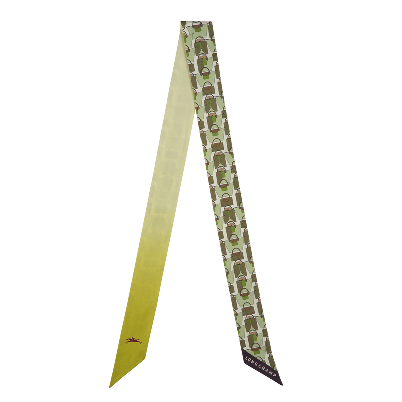 Longchamp Origami Le Pliage Banda Seda - Verde Kiwi