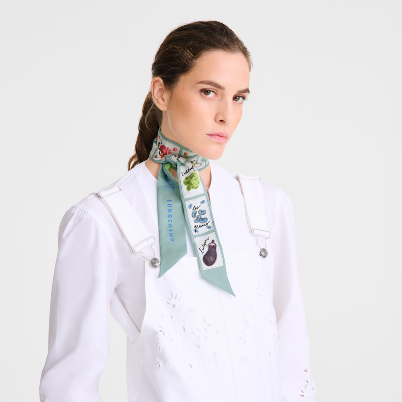 Longchamp Rosa Y Verde Banda Seda - Verbena