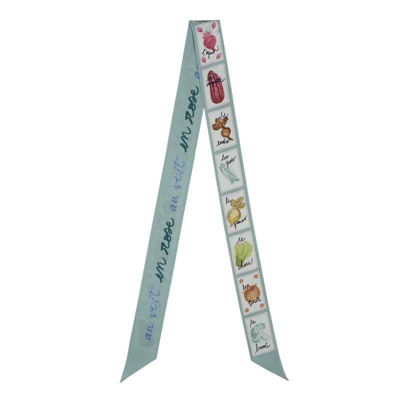 Longchamp Rosa y verde Banda Seda - Verbena