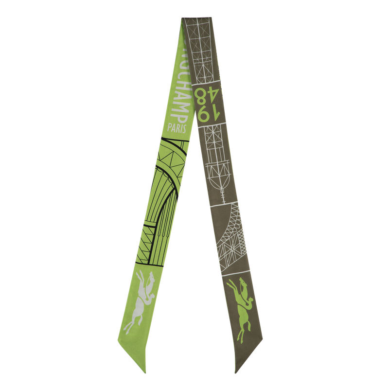 Longchamp Torre Eiffel 1948 Banda Seda - alcachofa