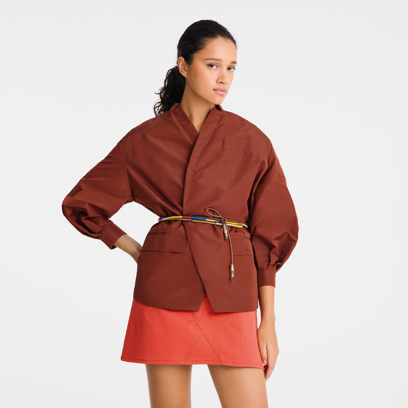 Longchamp Longfriend Cinturón De Mujer Cuero - Marrón