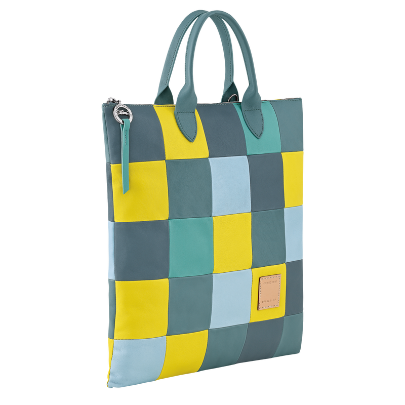 Longchamp Re-Play Bolso Con Asa Superior L Cuero - Eucalipto