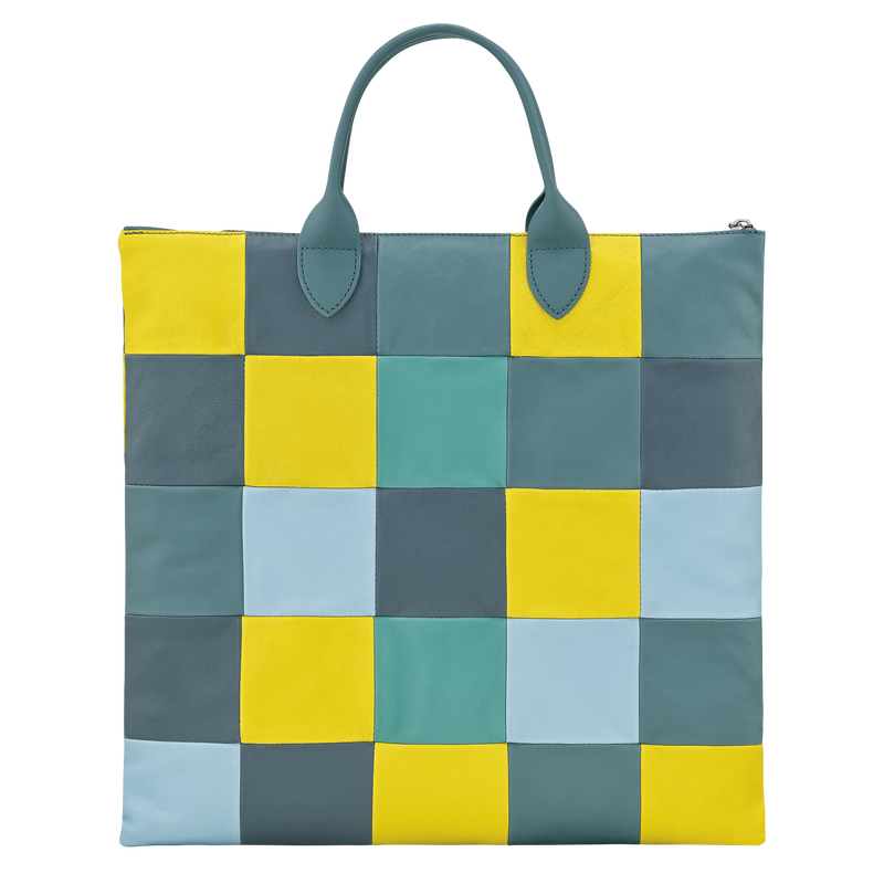 Longchamp Re-Play Bolso Con Asa Superior L Cuero - Eucalipto