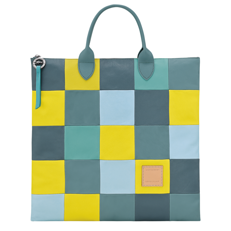 Longchamp Re-Play Bolso con asa superior L Cuero - Eucalipto