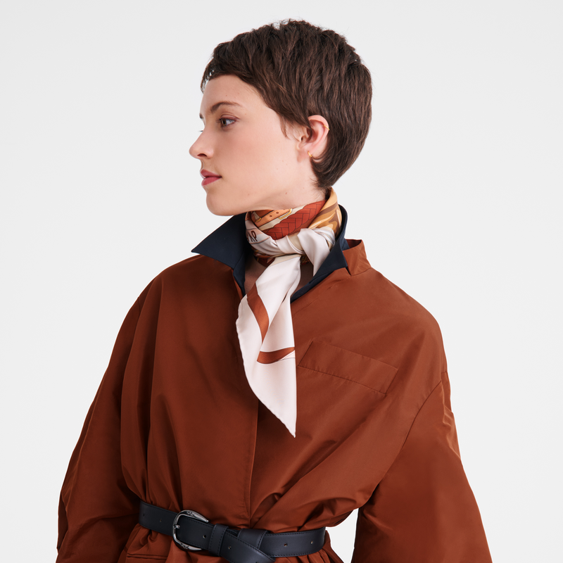 Longchamp Tête De Cheval Pañuelo De Seda 90 Seda - Bailarina