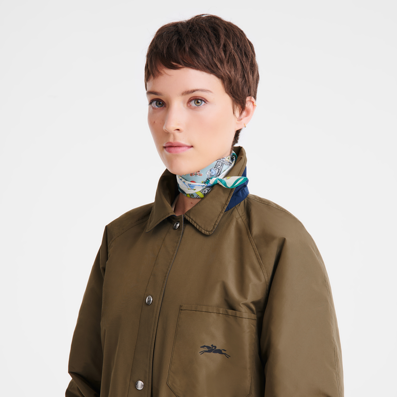 Longchamp Torre Ecuestre Pañuelo De Seda 50 Seda - Verbena