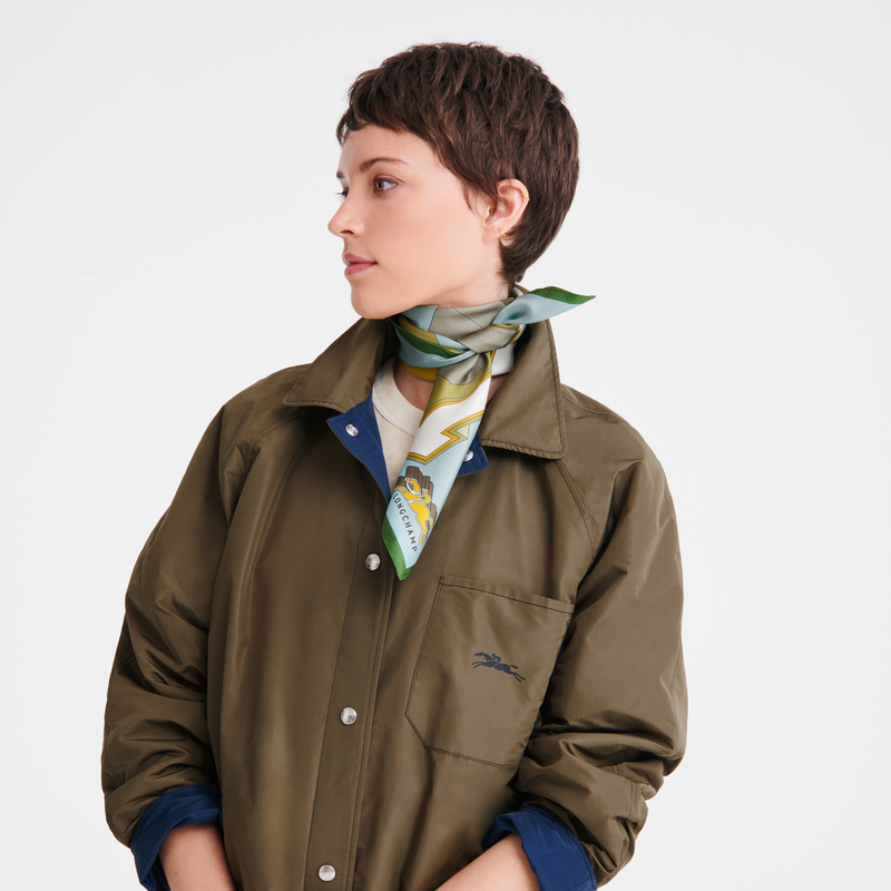 Longchamp Universidad Longchamp Pañuelo De Seda 70 Seda - Verbena