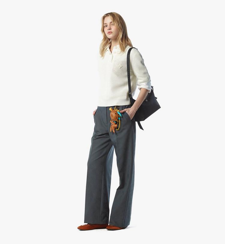 MCM Aren Hobo In Recycled Nylon And Monogram Print Leather