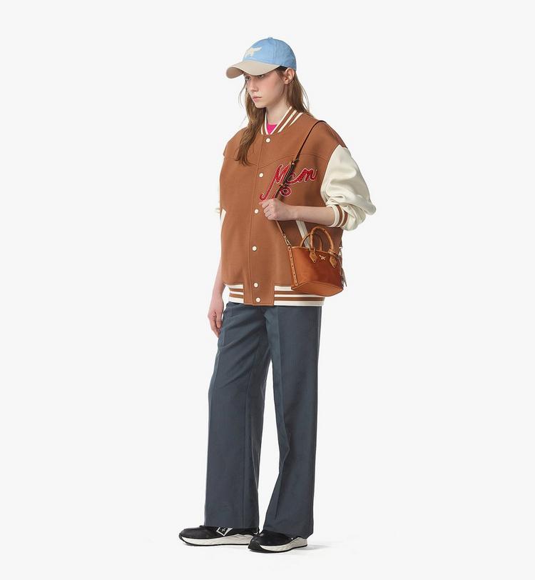 MCM Aren Shopper In Recycled Nylon And Monogram Print Leather