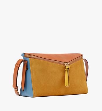 MCM Diamant 3D Shoulder Bag In Suede And Calf Leather