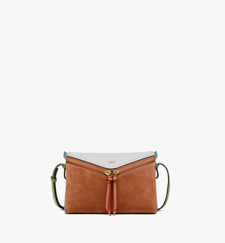 MCM Diamant 3D Shoulder Bag in Suede and Calf Leather