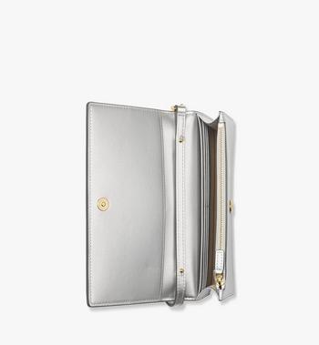 MCM Diamond Chain Wallet In Metallic Mirror Leather