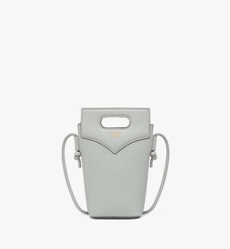 MCM Diamond Crossbody Pouch in Embossed Leather and Calfskin