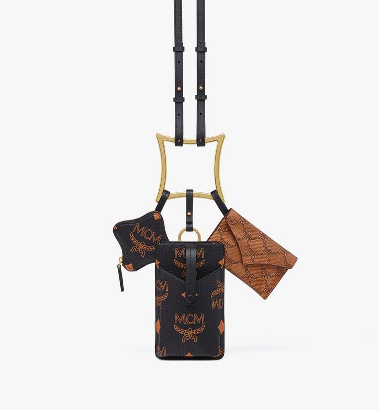 MCM Diamond Trilogie Crossbody Pouch in Monogram Mix