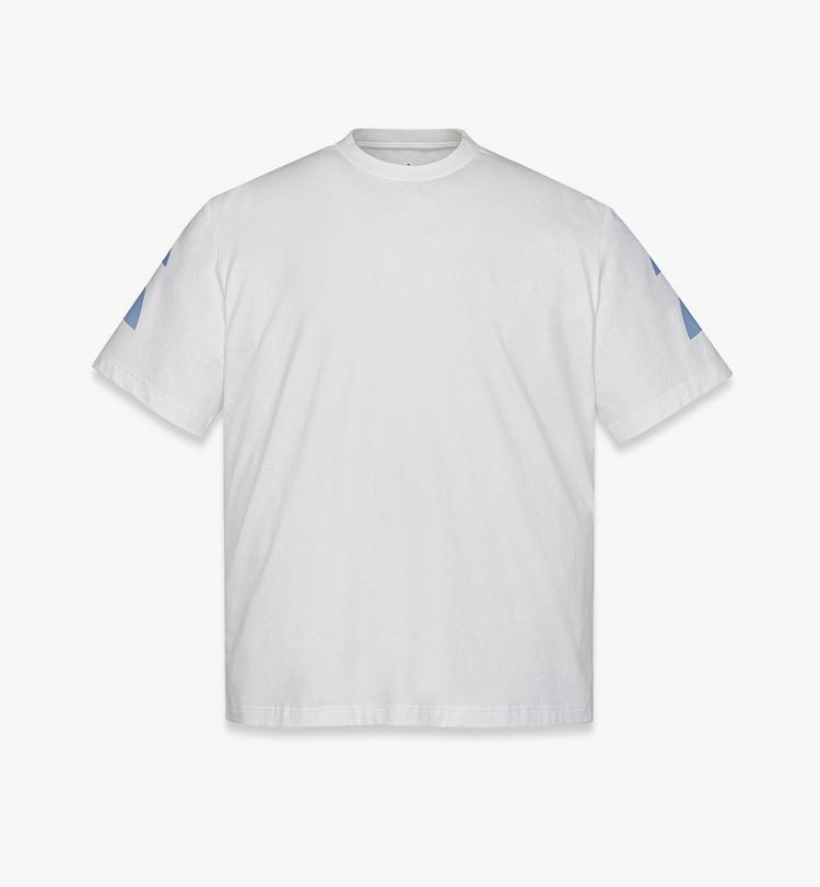 MCM Gradation Laurel Logo Print T-Shirt in Organic Cotton