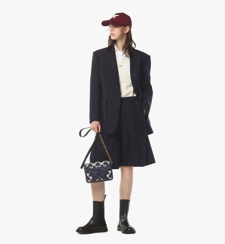 MCM Himmel Crossbody In Leather And Laurel Flocking