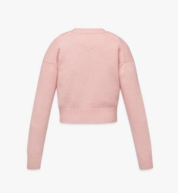 MCM Laurel Cropped Cardigan In Wool And Recycled Cashmere