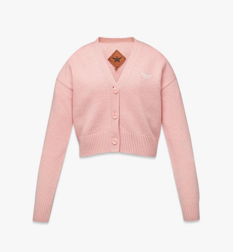 MCM Laurel Cropped Cardigan in Wool and Recycled Cashmere