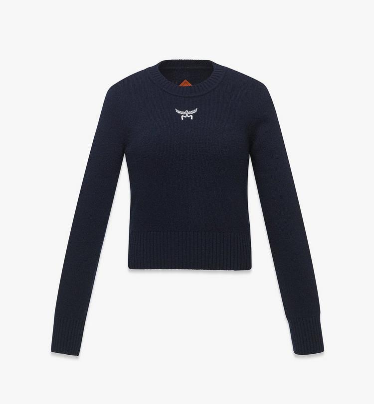 MCM Laurel Cropped Sweater in Wool and Recycled Cashmere
