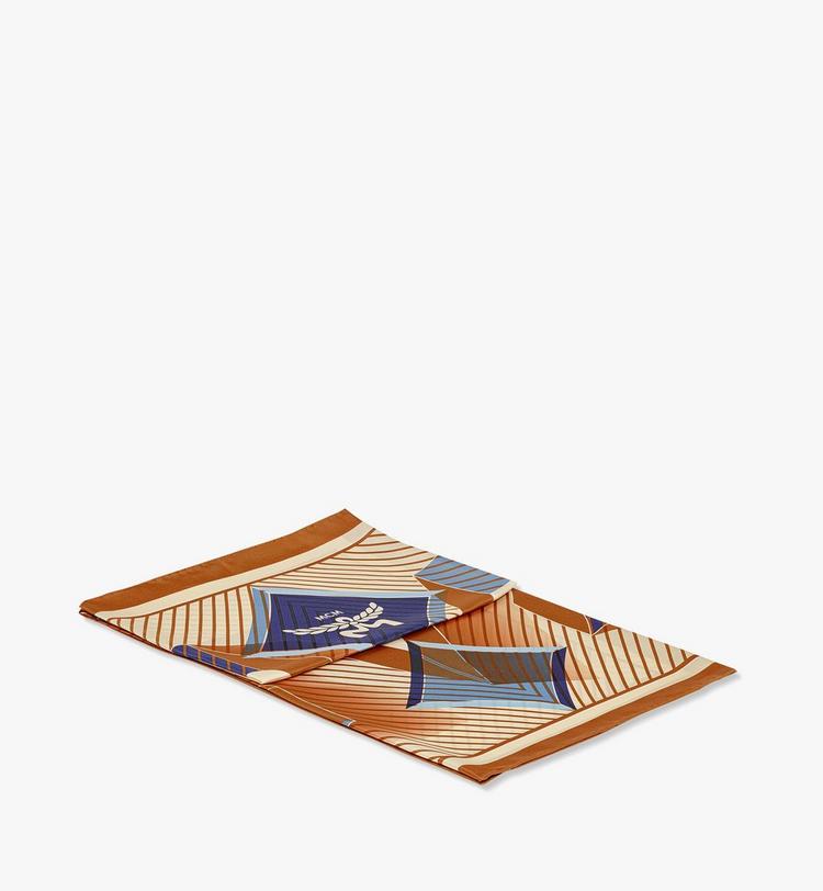 MCM Abstract Logo Scarf In Organic Silk