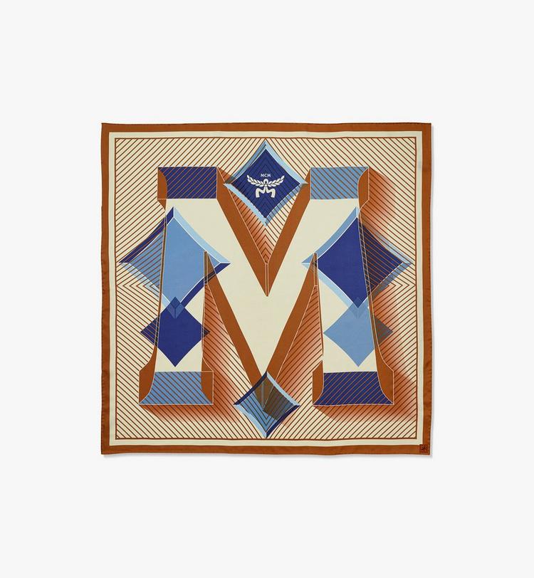 MCM Abstract Logo Scarf In Organic Silk