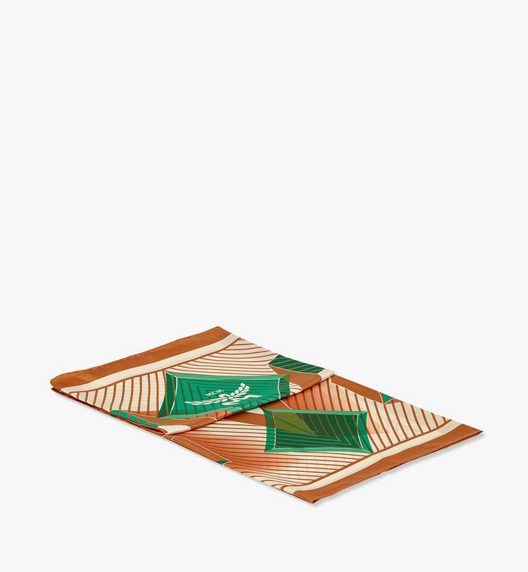 MCM Abstract Logo Scarf In Organic Silk