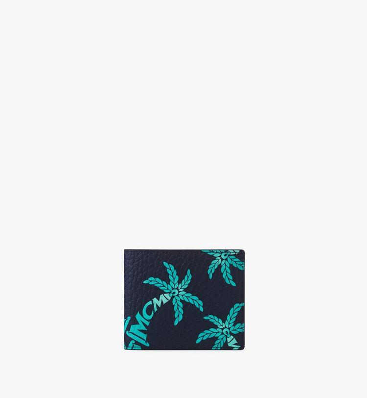 MCM Aren Bifold Wallet in Palm Canvas