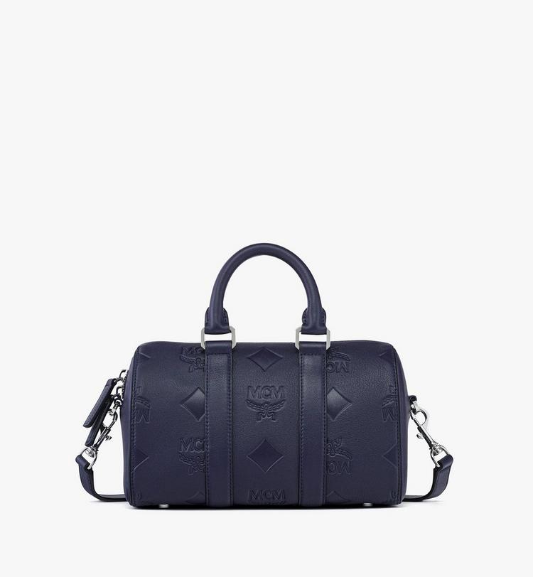 MCM Aren Boston Bag in Maxi Monogram Leather