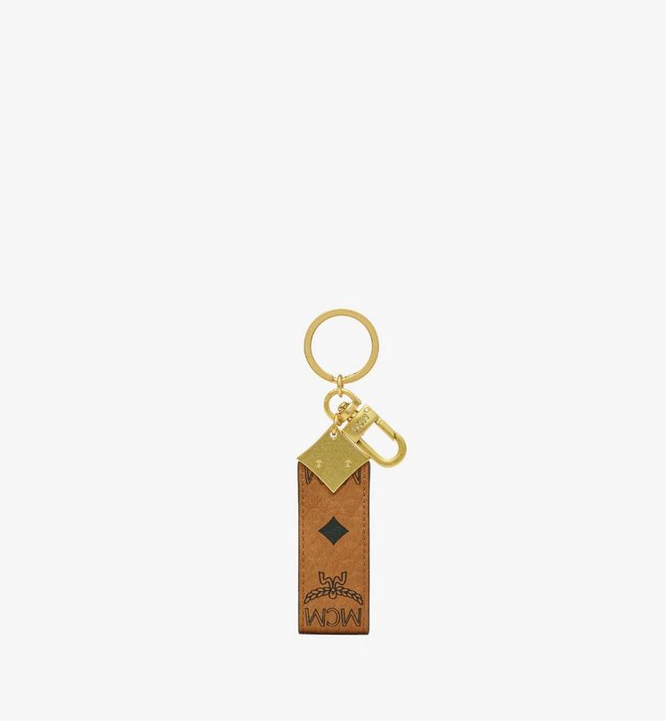MCM Aren Diamond Logo Key Holder In Visetos