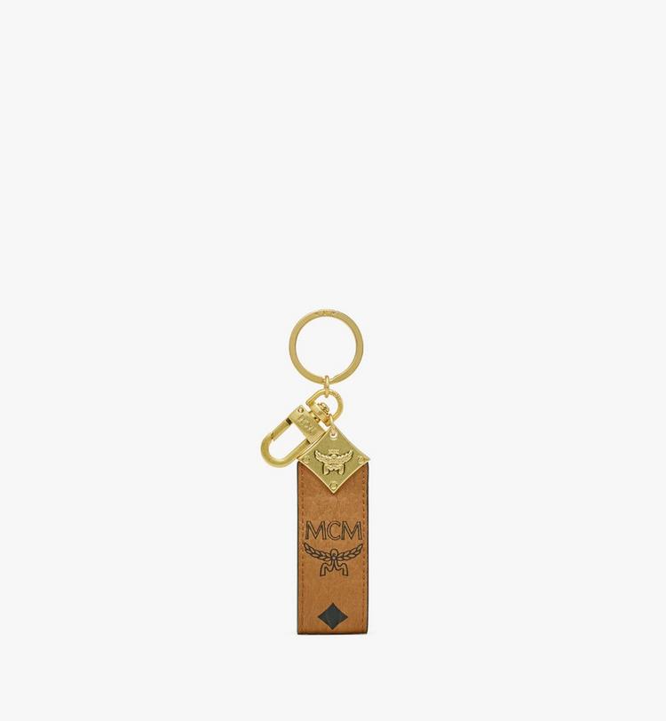 MCM Aren Diamond Logo Key Holder In Visetos