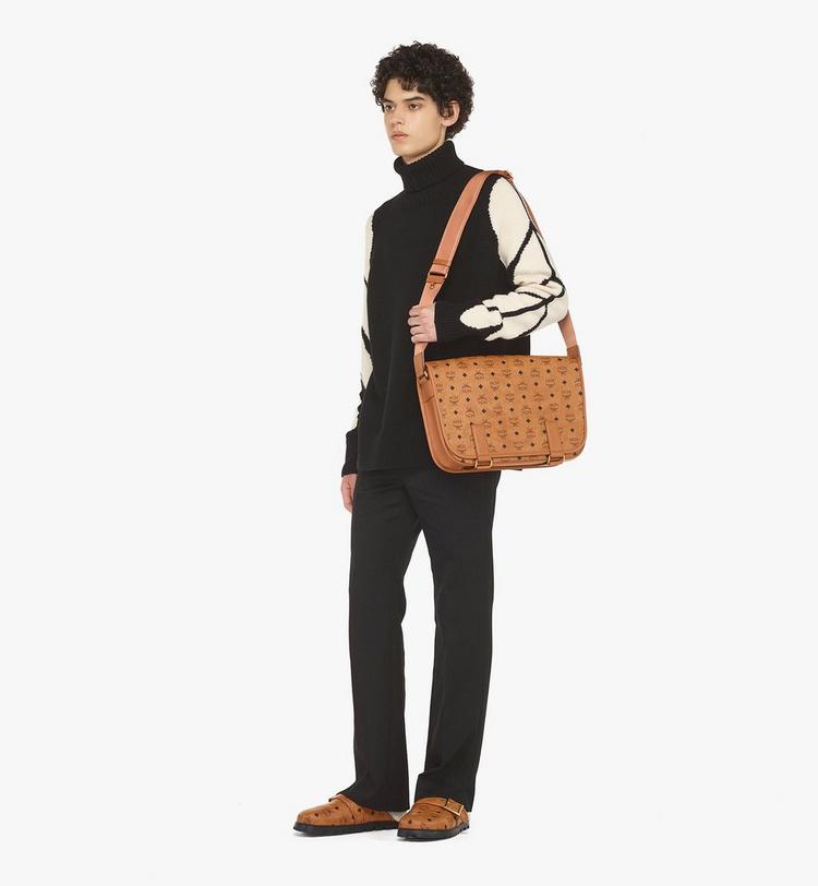 MCM Aren Messenger Bag In Visetos