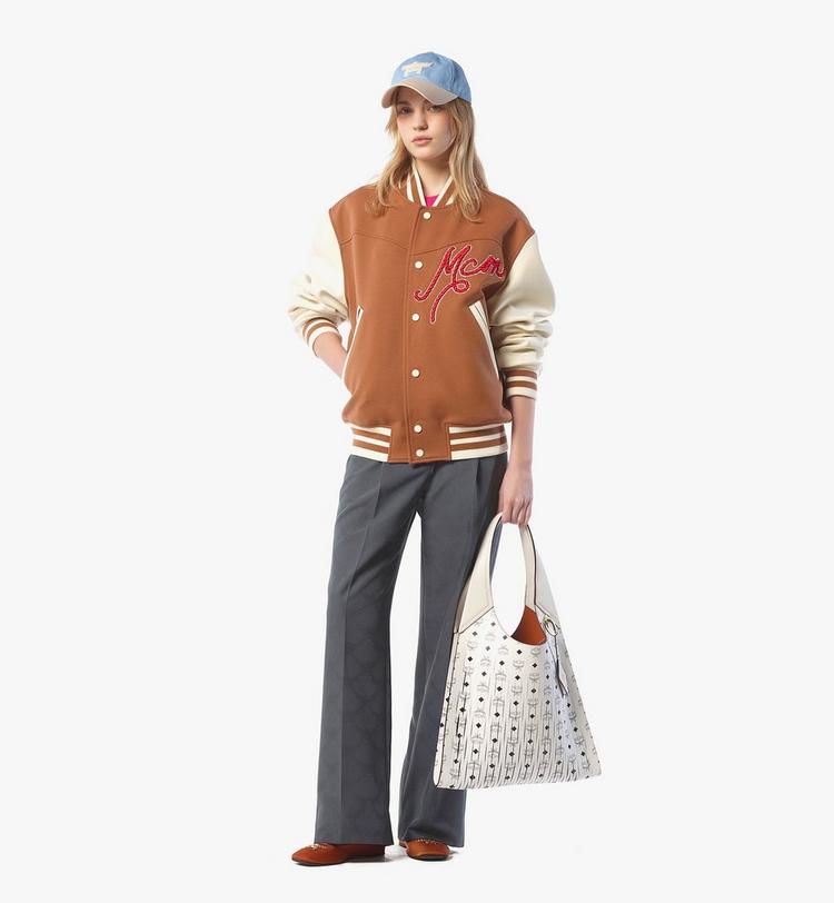 MCM Aren Shopper In Monogram Print Leather