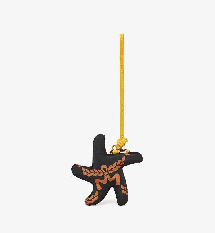 MCM Aren Starfish Charm In Monogram Nylon