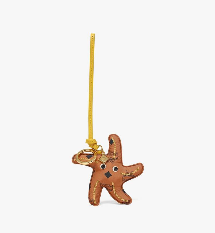 MCM Aren Starfish Charm in Monogram Nylon