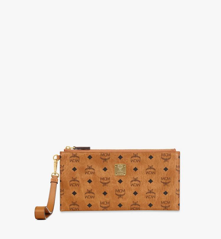 MCM Aren Wristlet Pouch In Visetos