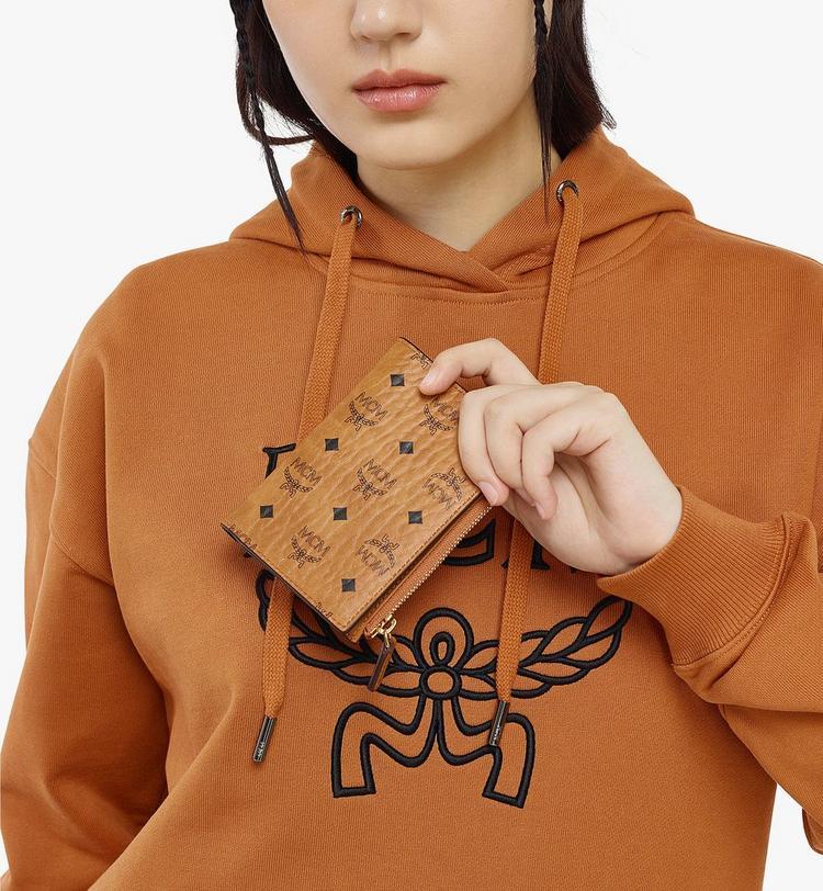 MCM Bifold Zip Card Wallet In Visetos